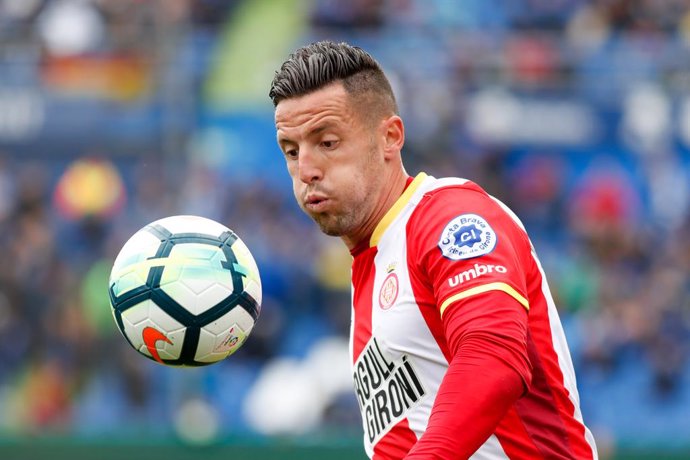 Archivo - Aday Benitez of Girona during the Santander League, La Liga, soccer match played at Coliseum Stadium, Madrid, Spain, between Getafe and Girona, April 29, 2018.