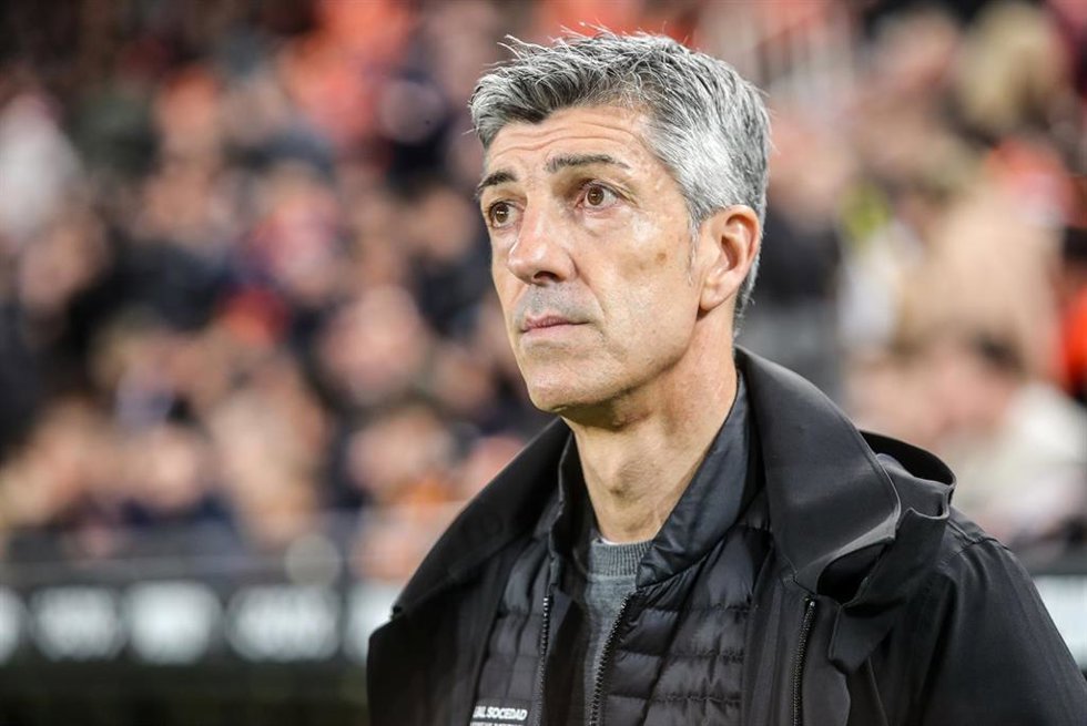 Imanol Alguacil,  entrenador de la Real Sociedad.