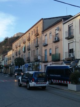 Imagen de los Mossos d'Esquadra durante el dispositivo policial