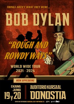 Cartel de los conciertos de Dylan
