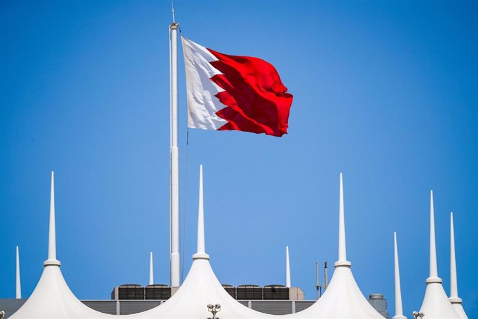 Archivo - Imagen de archivo de la bandera de Bahréin 