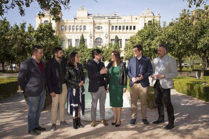 El secretario general de CS, Adrián Vázquez, en un acto en Málaga