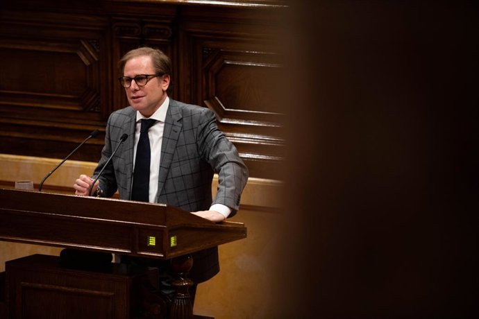 El portaveu de Vox al Parlament, Joan Garriga
