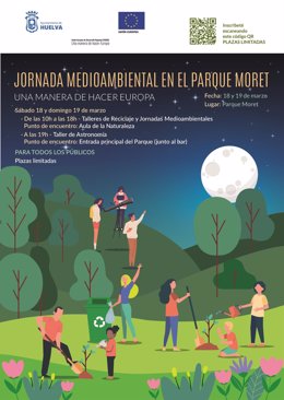 El Ayuntamiento de Huelva organiza unas Jornadas Medioambientales con talleres en el Parque Moret.