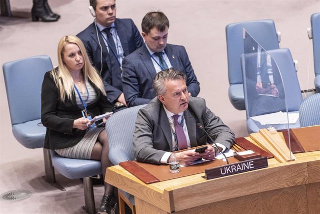 Archivo - El embajador ucraniano ante la ONU, Sergii Kislitsia