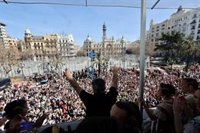 Pirotecnia Zaragozana dispara una 'mascletà' "clásica" y "potente" dedicada a visibilizar las enfermedades raras