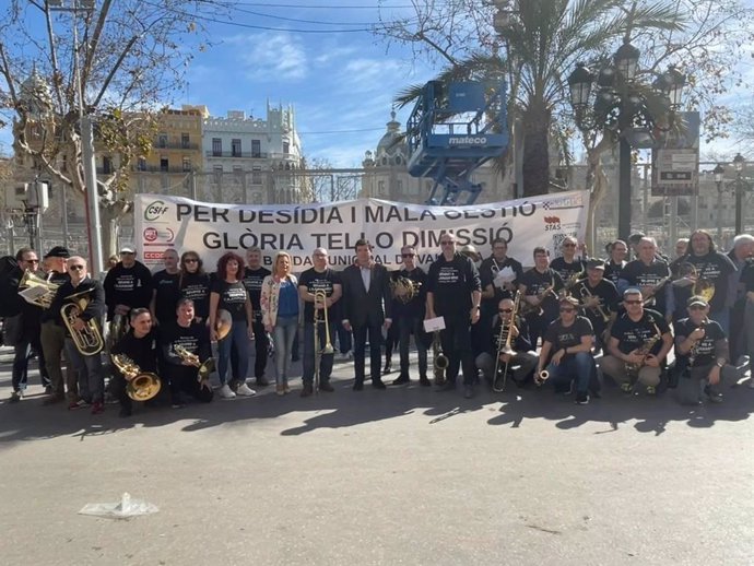 Protesta de la Banda Municipal de Valncia