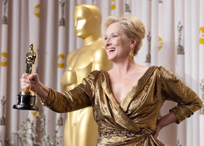 Archivo - Meryl Streep, winner for Performance by an Actress in a Leading Role for her role in "The Iron Lady"