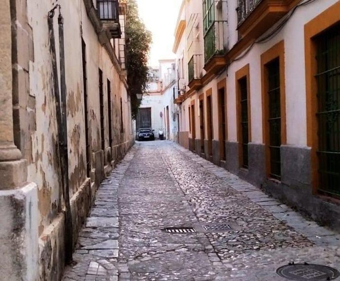 Una calle del centro de Jerez de la Frontera (Cádiz)