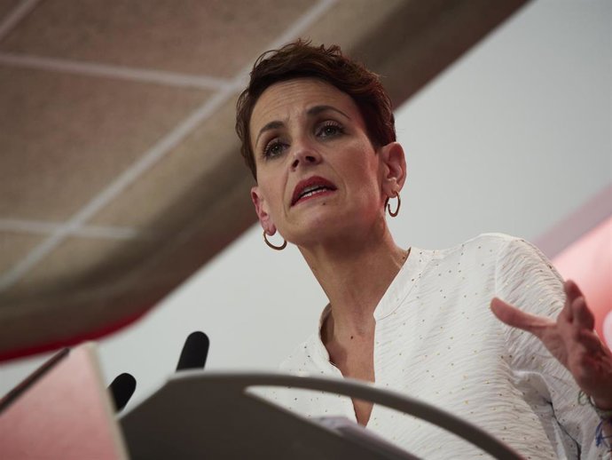 La secretaria general del PSN y presidenta de Navarra, María Chivite.