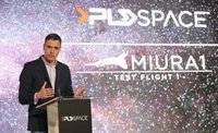 Pedro Sánchez llama en la presentación del cohete 'Miura 1' a "poner a España a la vanguardia del transporte espacial"