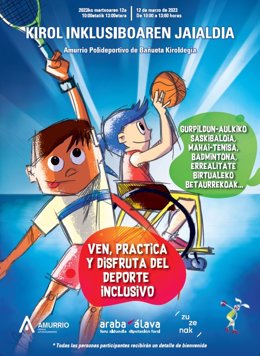 Cartel de 'La fiesta del deporte inclusivo' de Álava