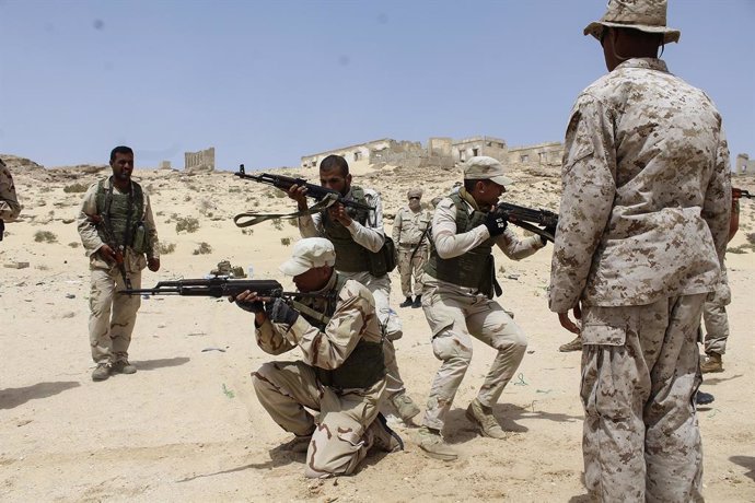 Archivo - Marines estadounidenses entrenan a militares mauritanos en Rosso, Mauritania