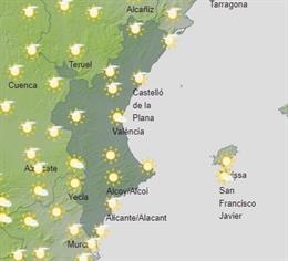 Predicción meteorológica del domingo 12 de marzo