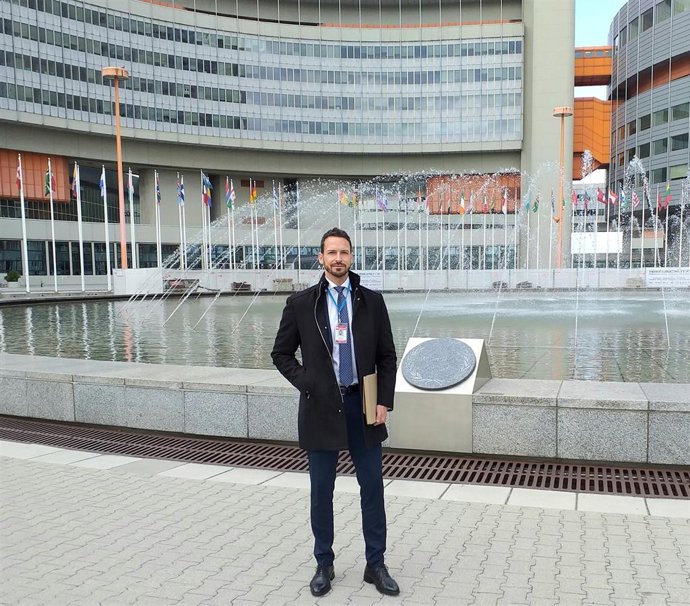 Rafael Aguilera en Naciones Unidas.