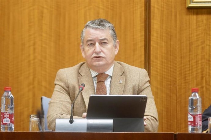 El consejero de la Presidencia, Antonio Sanz, en una imagen de archivo de una comparecencia en comisión.