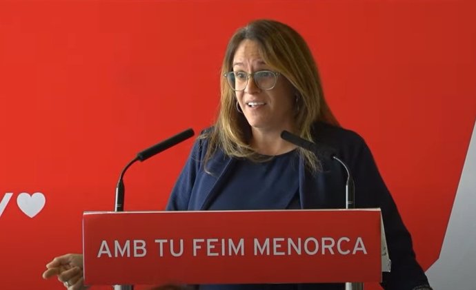 La secretaria general del PSOE de Menorca y presidenta del Consell Insular, Susana Mora