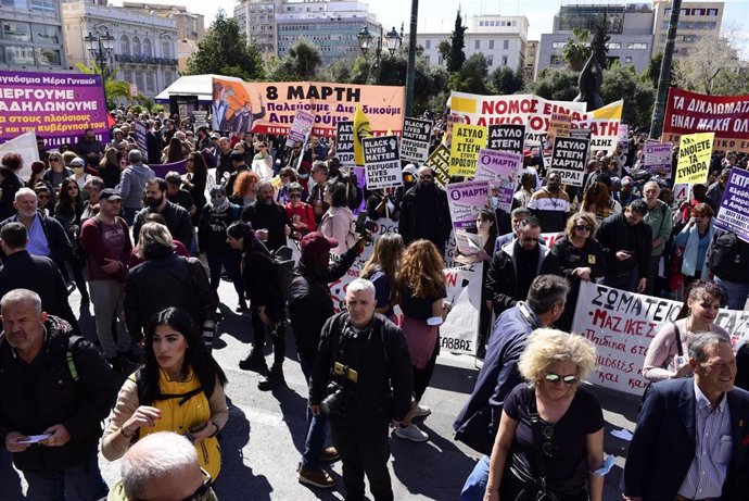 Manifestación contra el Gobierno en Atenas