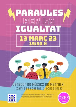 Cartel de la VIII edición del acto 'Paraules per la Igualtat'