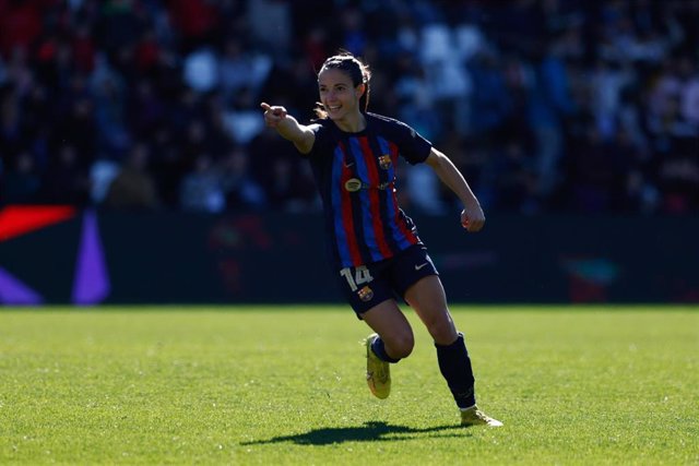 Archivo - Aitana Bonmatí celebra un gol con el FC Barcelona