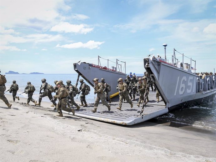 Archivo - Imagen de archivo de marines estadounidenses, surcoreanos y filipinos en un entrenamiento militar en Luzón, Filipinas