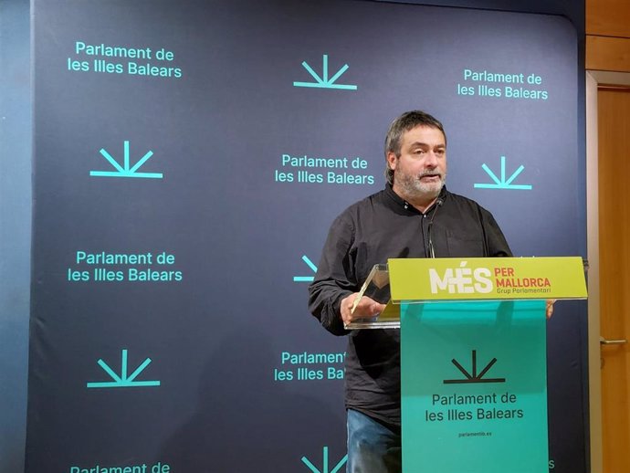 El diputado de MÉS per Mallorca Joan Mas 'Collet' en rueda de prensa