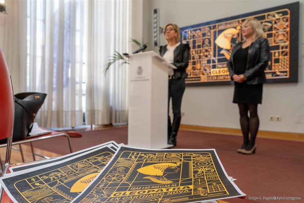 Presentación del programa de Cartagena Puerto de Culturas 'Tras las huellas de Cleopatra en Carthago Nova'