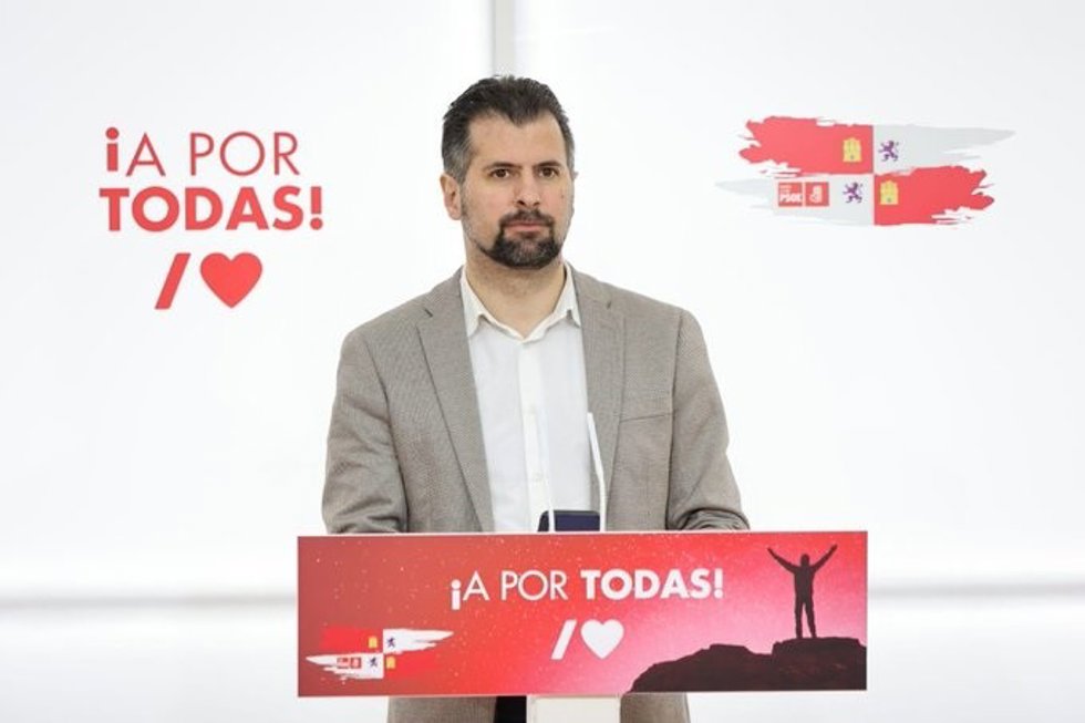 Tudanca en la rueda de prensa este lunes en Valladolid