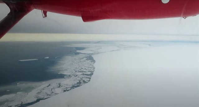 Imagen del iceberg A81 en la plataforma de hielo Brunt