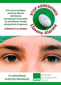 Cartel CSIF contra las agresiones a sanitarios.