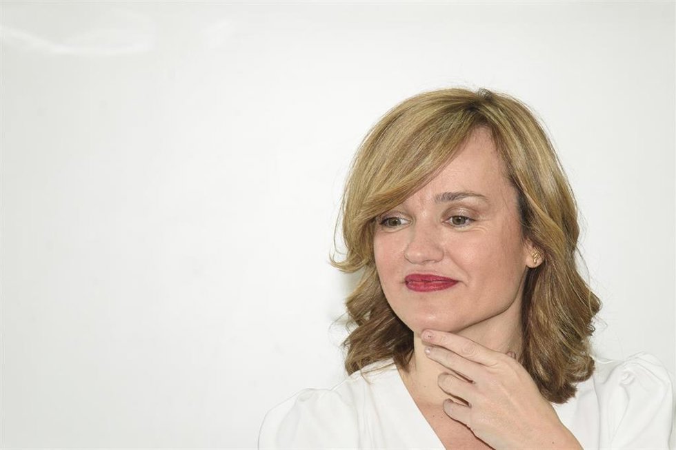 La ministra de Educación y Formación Profesional y portavoz nacional del PSOE, Pilar Alegría, en Cartagena (Murcia)