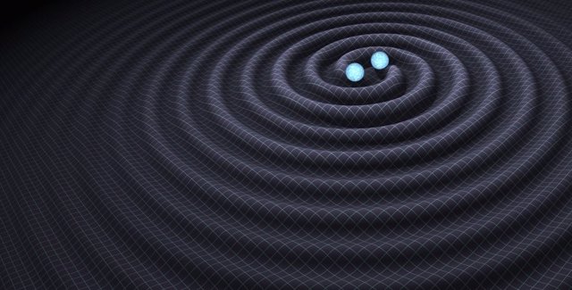 Ilustración de una onda gravitacional