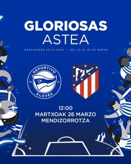 El Alavés Gloriosas-Atlético de Madrid se disputará en el estadio de Mendizorroza