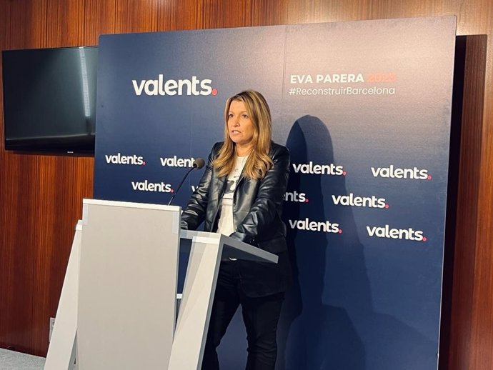Archivo - La candidata de Valents a l'alcaldia de Barcelona, Eva Parera