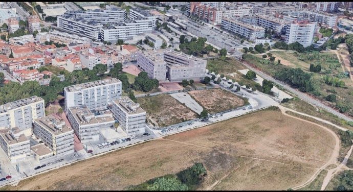 Imatge aria de la zona on es construiran els habitatges