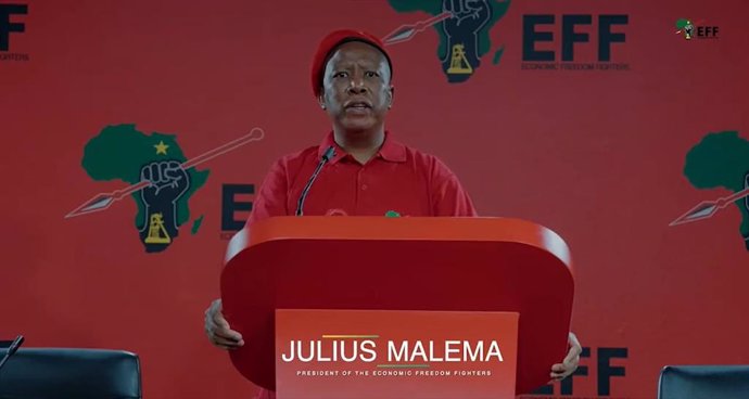 El líder del opositor Luchadores de la Libertad Económica (EFF), Julius Malema.