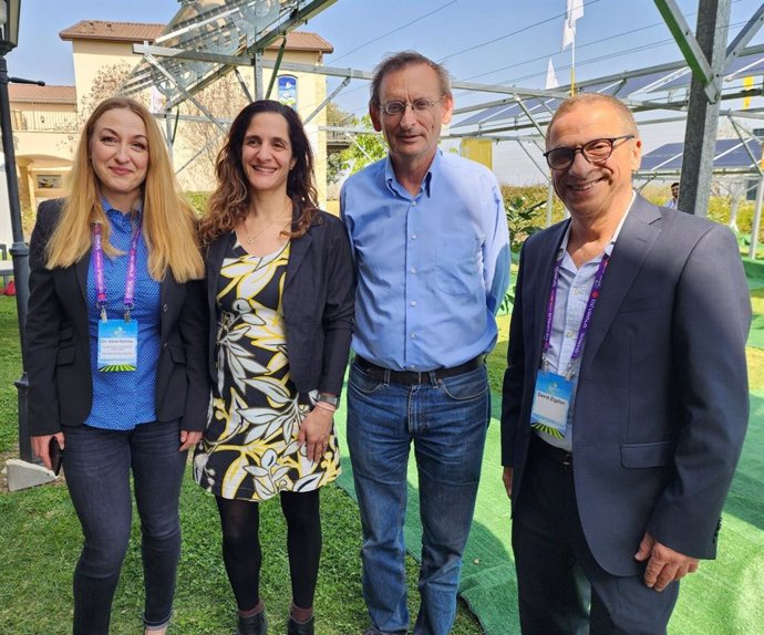 From left: Dr. Irina Hohna, German Energy Agency; Dr. Yael Barash Harman Head of R&D Division at Israel Ministry of Energy and Infrastructure; Dr. Dov Khenin Chairman of the Israeli Climate Forum; David Zigdon CEO at MIGAL Galilee Research Institute (Ph