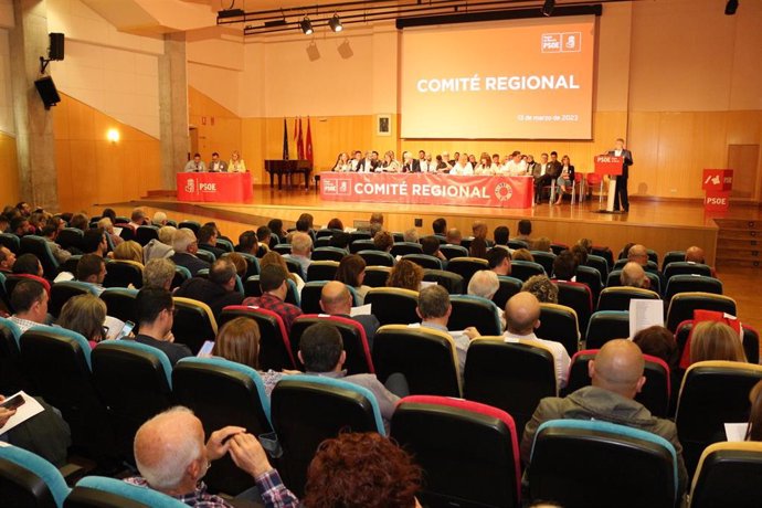 El Comité Regional del PSOE aprobó la lista con la que el partido concurrirá a las elecciones autonómicas el próximo 28 de mayo