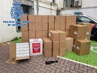 Tres detenidos en La Línea (Cádiz) con 40 kilos de hachís y 26.000 cajetillas de tabaco de contrabando