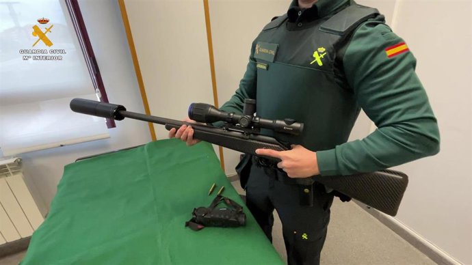 Arma utilizado por los cazadores furtivos en San Asensio