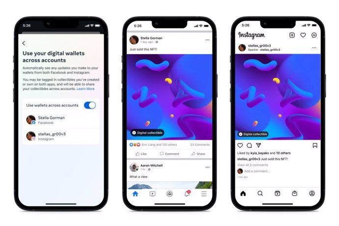 Meta elimina los coleccionables de NFT en Instagram y Facebook.