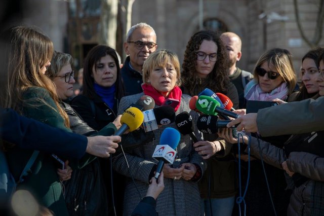 L'expresidenta del Parlament i líder d'ERC, Carme Forcadell, a les portes del TSJC