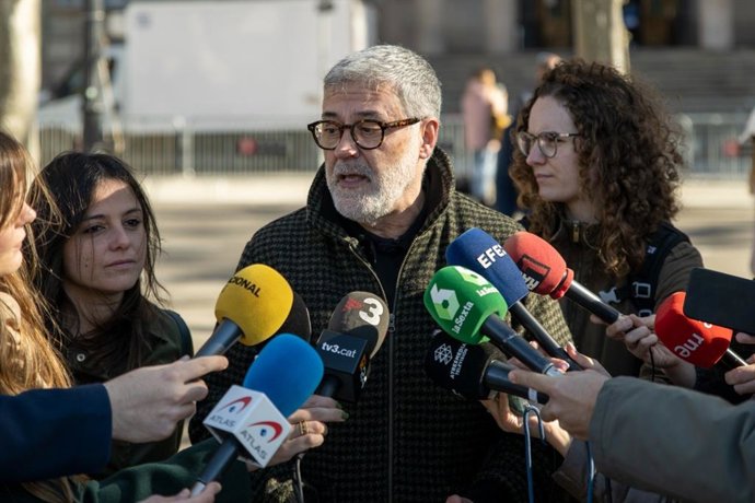 El diputat de la CUP i secretari tercer de la Mesa  del Parlament, Carles Riera