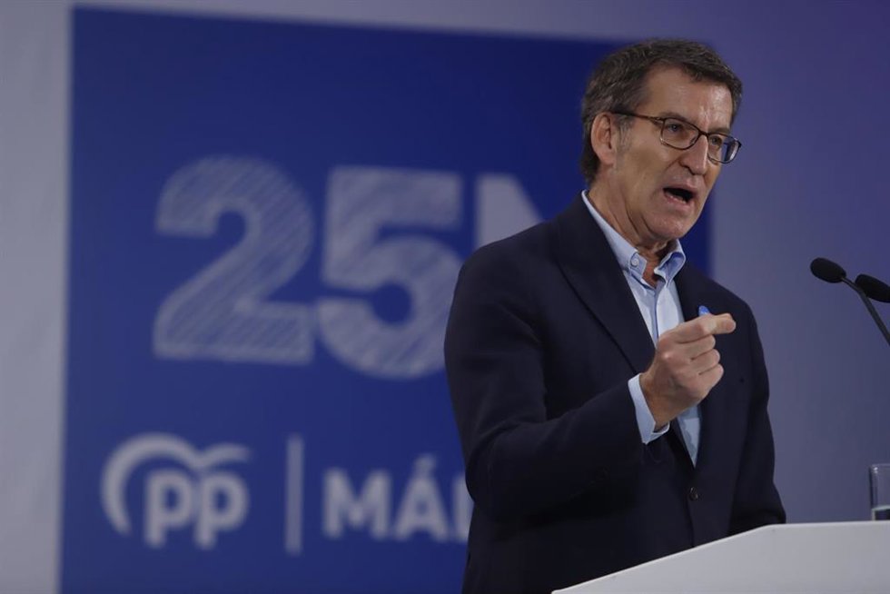 Archivo - El presidente del PP, Alberto Núñez Feijóo.