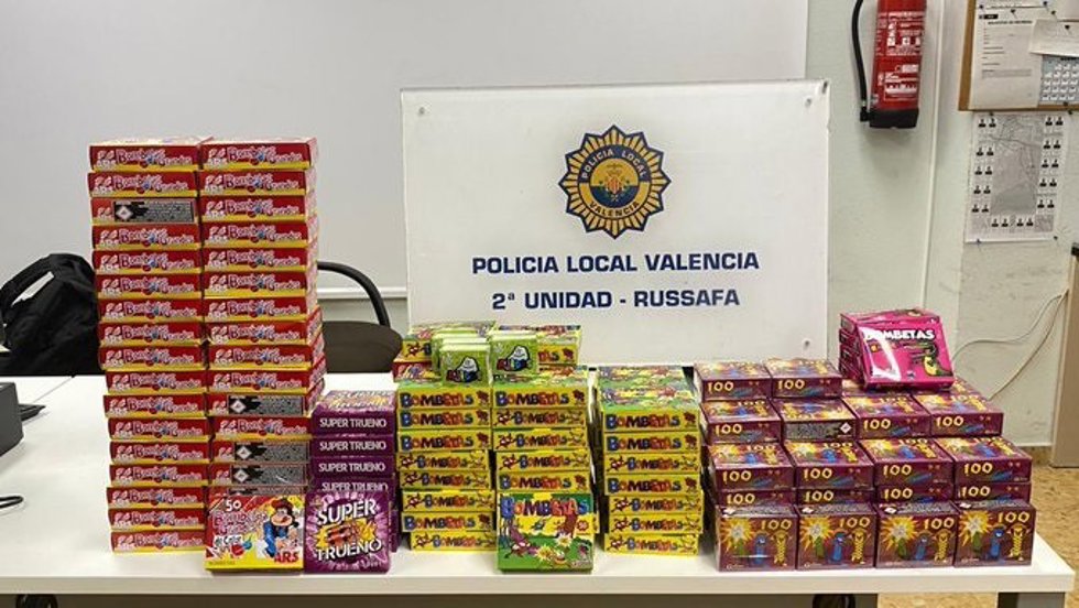 Petardos decomisados por la Policía Local
