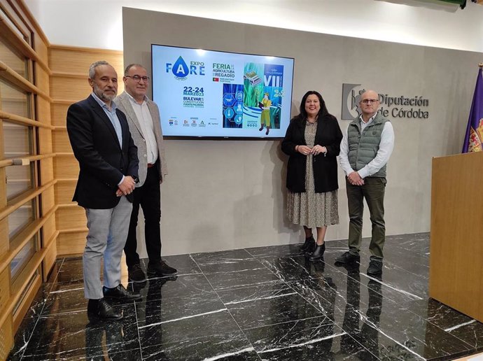 La presidenta de Iprodeco y vicepresidenta primera de la Diputación de Córdoba, Dolores Amo, en la presentación de ExpoFare.