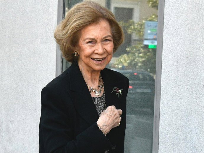 La Reina Sofía llegando a la Escuela Superior de Música Reina Sofía