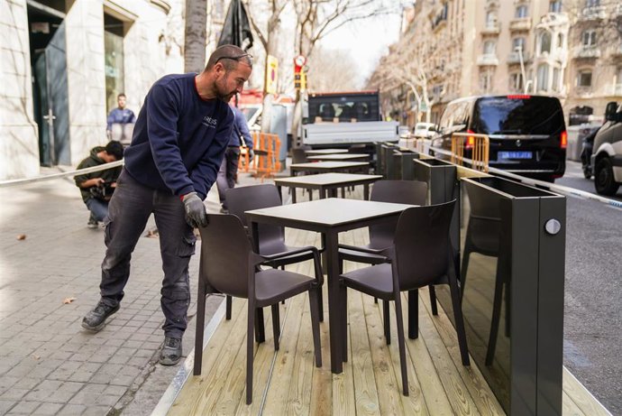 Una terraza de las que se han consolidado en Barcelona.