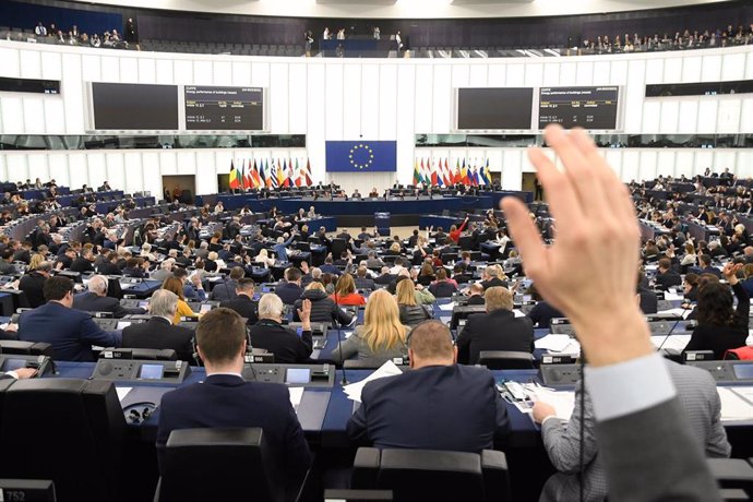 Sesión de votación en el Parlamento Europeo