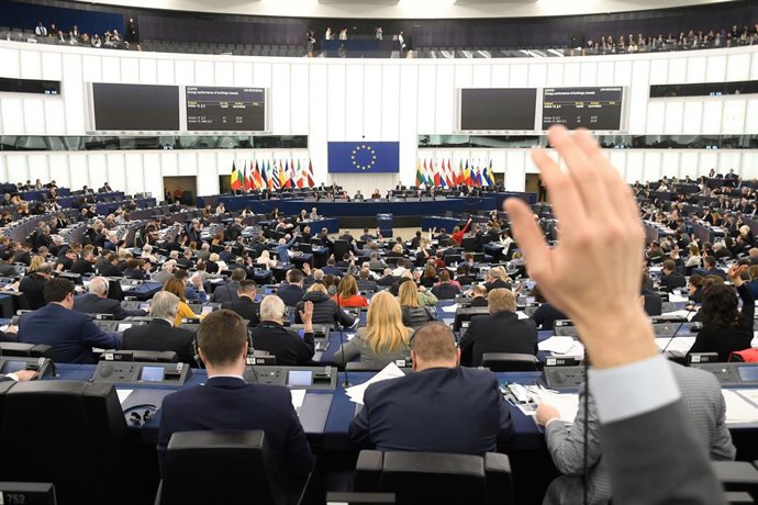 Sesión de votación en el Parlamento Europeo